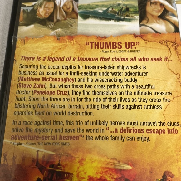 🎬PRICING🎬 Sahara DVD with Matthew McConaughey - Widescreen Edition - Picture 3 of 6